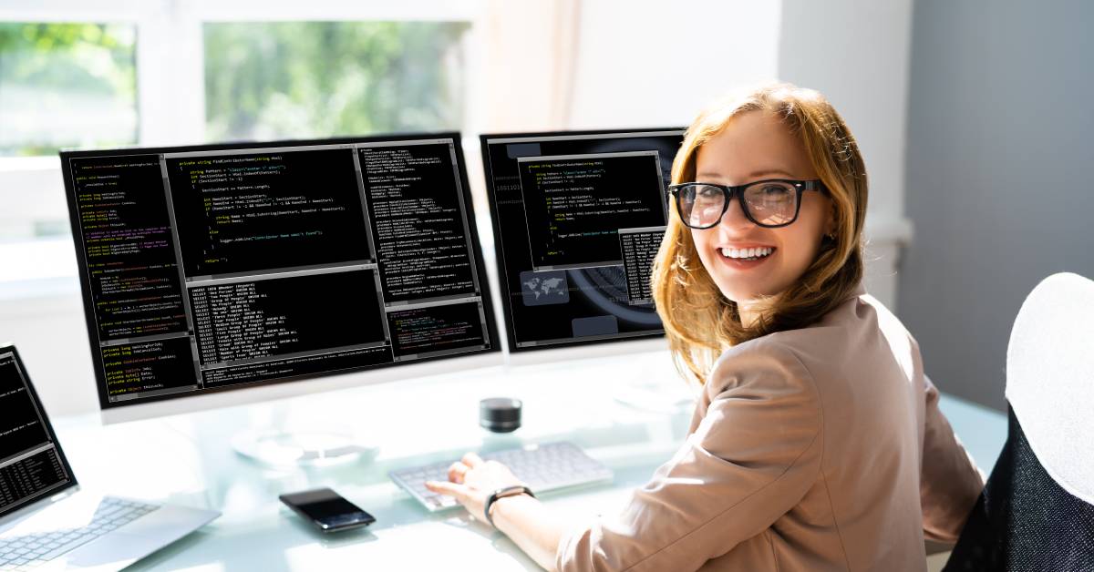 Person working on computer